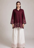 Rang e Hina with Deep maroon short shirt